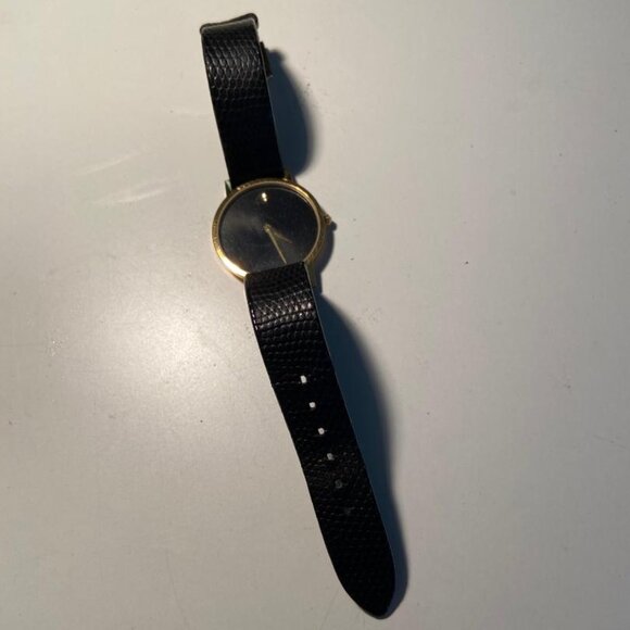 Movado Museum Watch with original lizard band - Picture 2 of 5